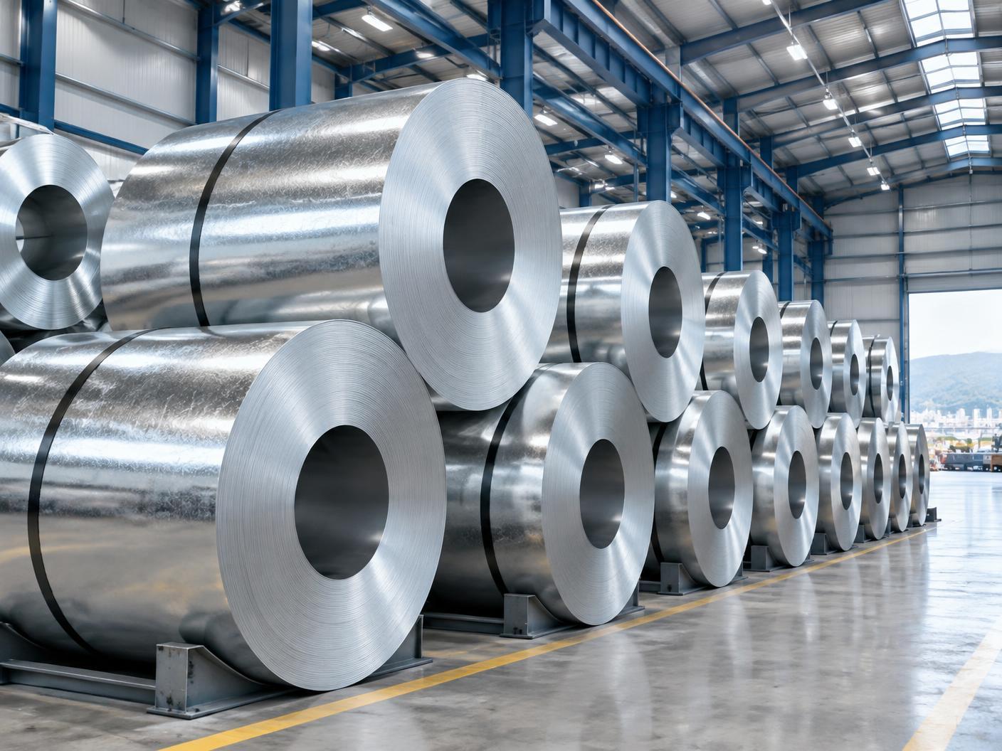 Galvanized Steel Coils in a modern steel facility