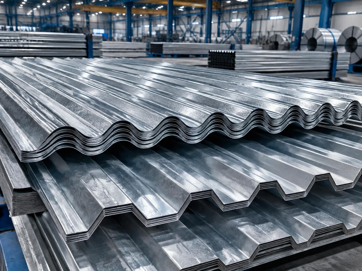 Industrial Steel Sheets in a modern steel facility